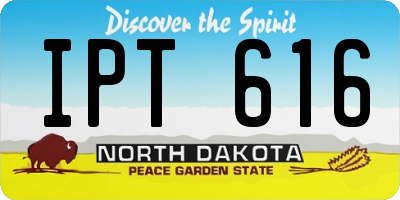 ND license plate IPT616