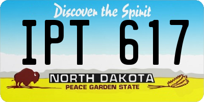 ND license plate IPT617