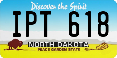 ND license plate IPT618