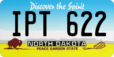 ND license plate IPT622