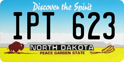 ND license plate IPT623