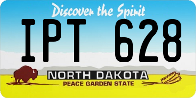 ND license plate IPT628
