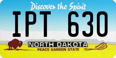ND license plate IPT630