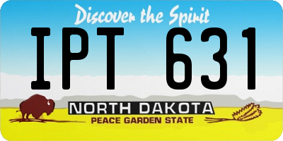 ND license plate IPT631