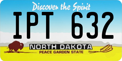 ND license plate IPT632