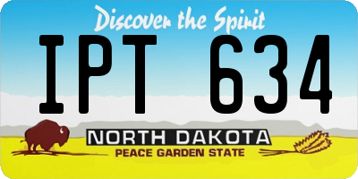 ND license plate IPT634