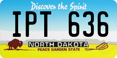 ND license plate IPT636