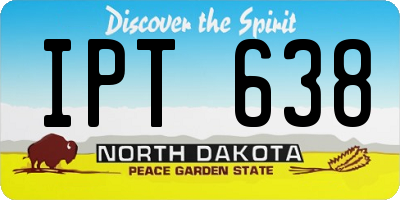 ND license plate IPT638
