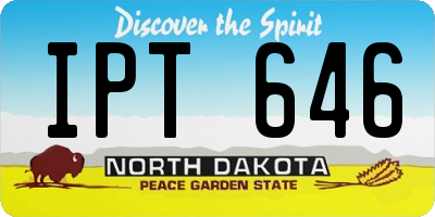 ND license plate IPT646