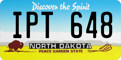 ND license plate IPT648