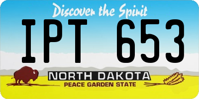 ND license plate IPT653