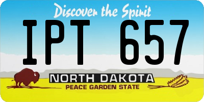 ND license plate IPT657