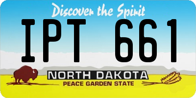 ND license plate IPT661