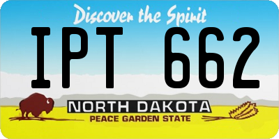 ND license plate IPT662