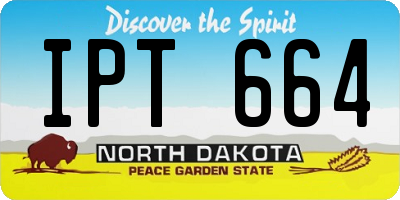 ND license plate IPT664