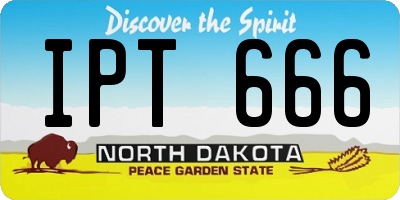 ND license plate IPT666