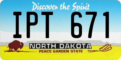 ND license plate IPT671
