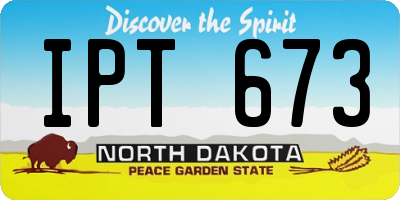 ND license plate IPT673