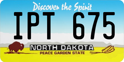 ND license plate IPT675