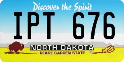 ND license plate IPT676