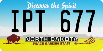 ND license plate IPT677