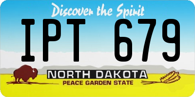 ND license plate IPT679