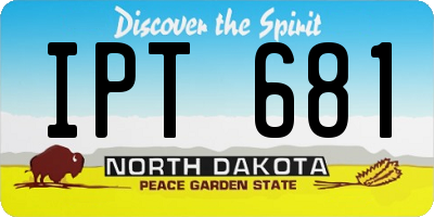 ND license plate IPT681