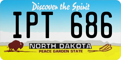 ND license plate IPT686