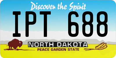 ND license plate IPT688