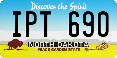 ND license plate IPT690