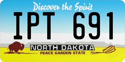 ND license plate IPT691