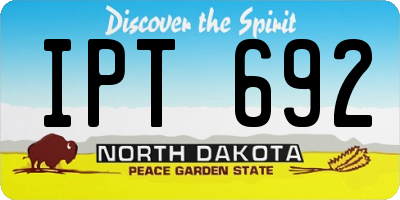 ND license plate IPT692