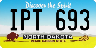 ND license plate IPT693