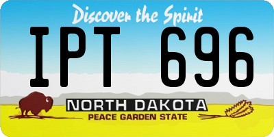 ND license plate IPT696