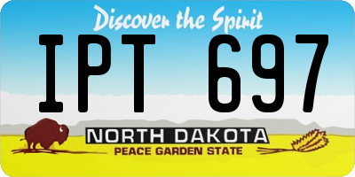 ND license plate IPT697