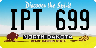 ND license plate IPT699