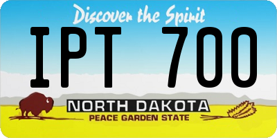 ND license plate IPT700