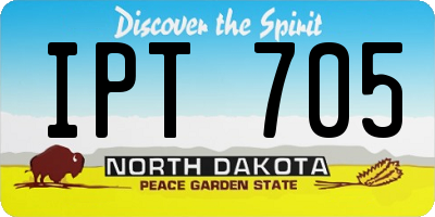 ND license plate IPT705