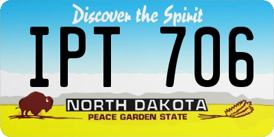 ND license plate IPT706