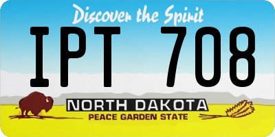 ND license plate IPT708