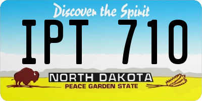 ND license plate IPT710