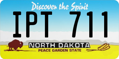 ND license plate IPT711