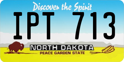 ND license plate IPT713