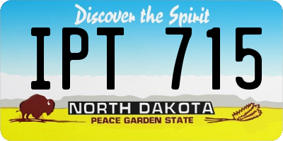 ND license plate IPT715