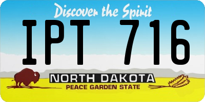 ND license plate IPT716