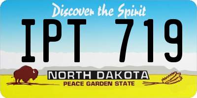 ND license plate IPT719