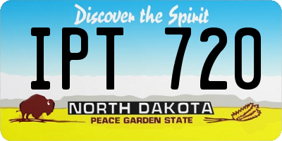 ND license plate IPT720