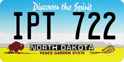 ND license plate IPT722