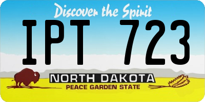 ND license plate IPT723