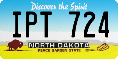 ND license plate IPT724